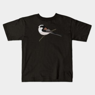 Long Tailed Tit Bird Watching Birding Ornithologist Gift Kids T-Shirt